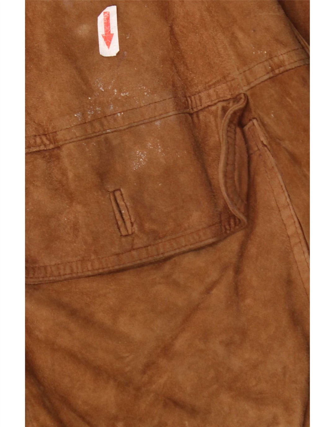 vintage Mens Suede Bomber Jacket UK 42 XL Cuir Marron
