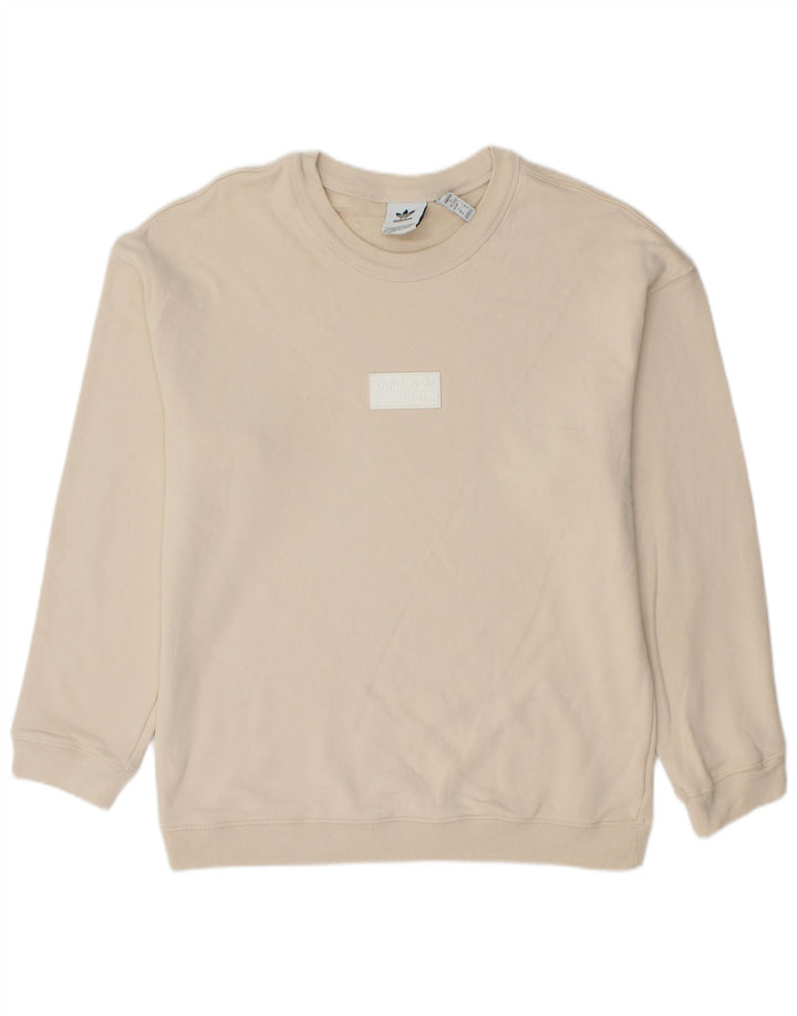 ADIDAS Sweat-shirt pour homme en coton blanc moyen