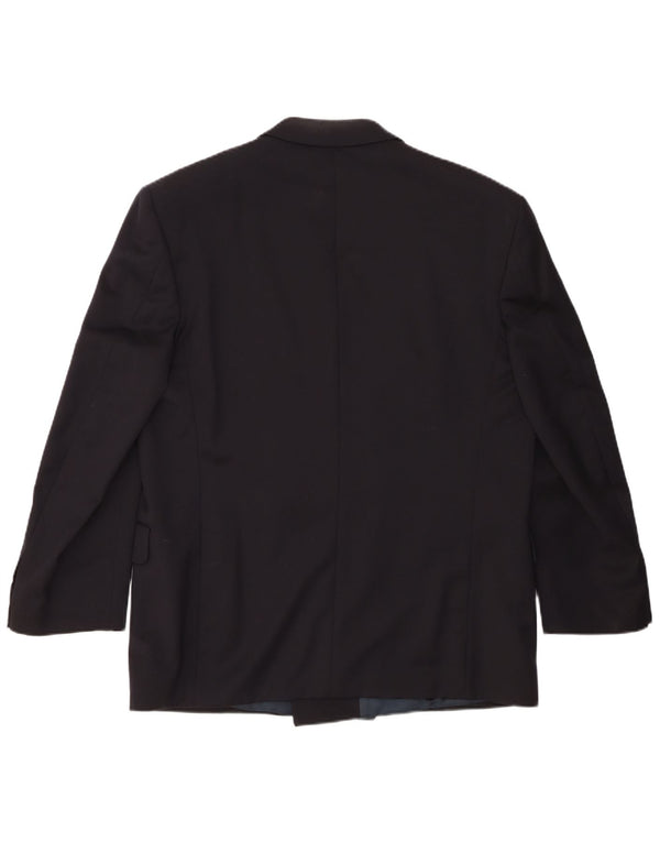 Jaeger Veste Blazer Croisée Homme IT 54 2XL Bleu Marine Laine