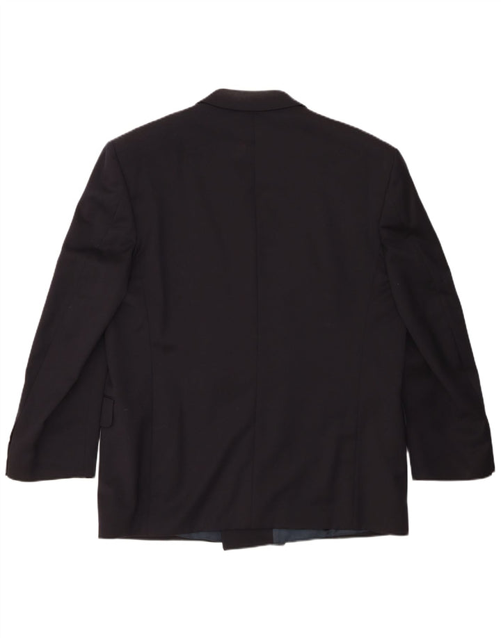 Jaeger Veste Blazer Croisée Homme IT 54 2XL Bleu Marine Laine