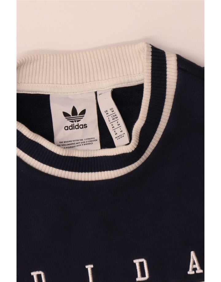 Adidas Sweat-shirt graphique pour homme en coton bleu marine moyen
