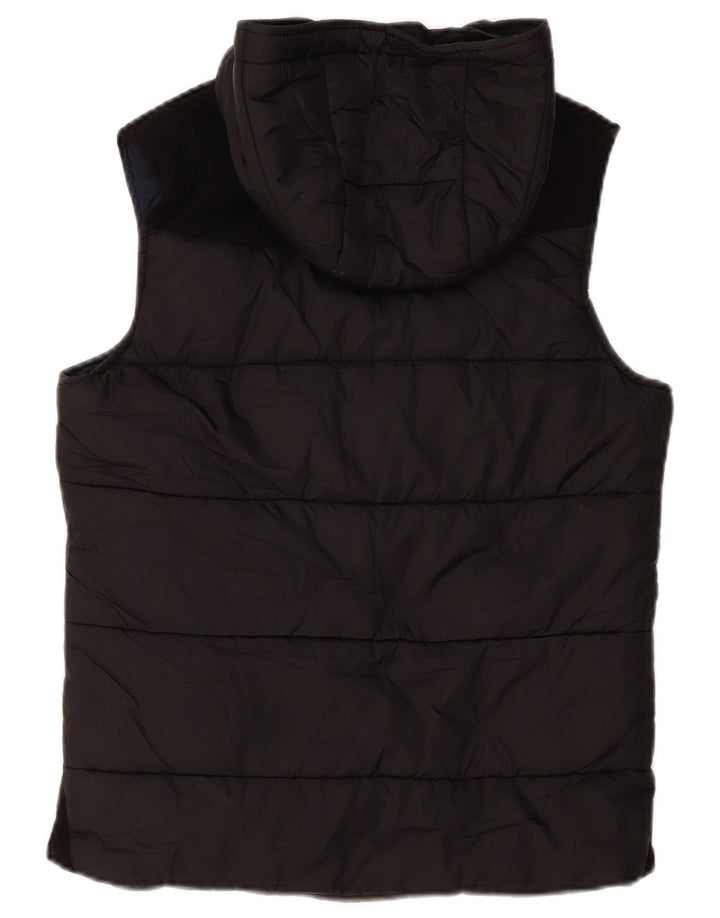 ZARA Gilet matelassé à capuche pour homme UK 36 Small Noir