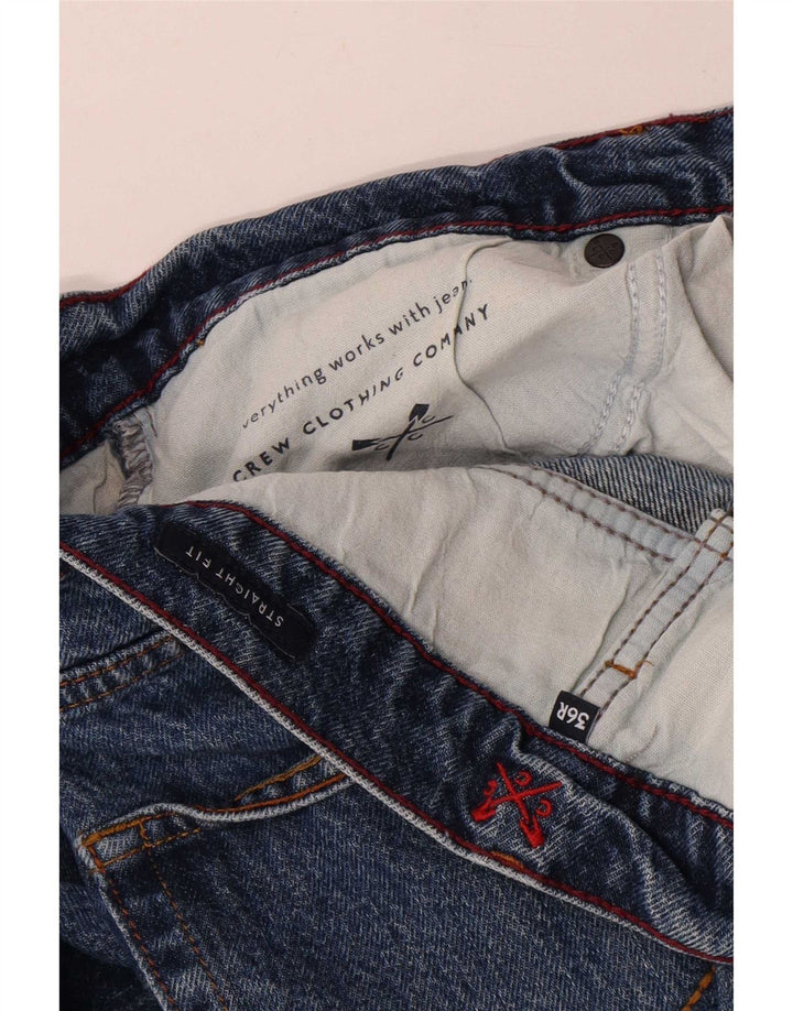 Crew Clothing Jean droit homme W36 L32 bleu