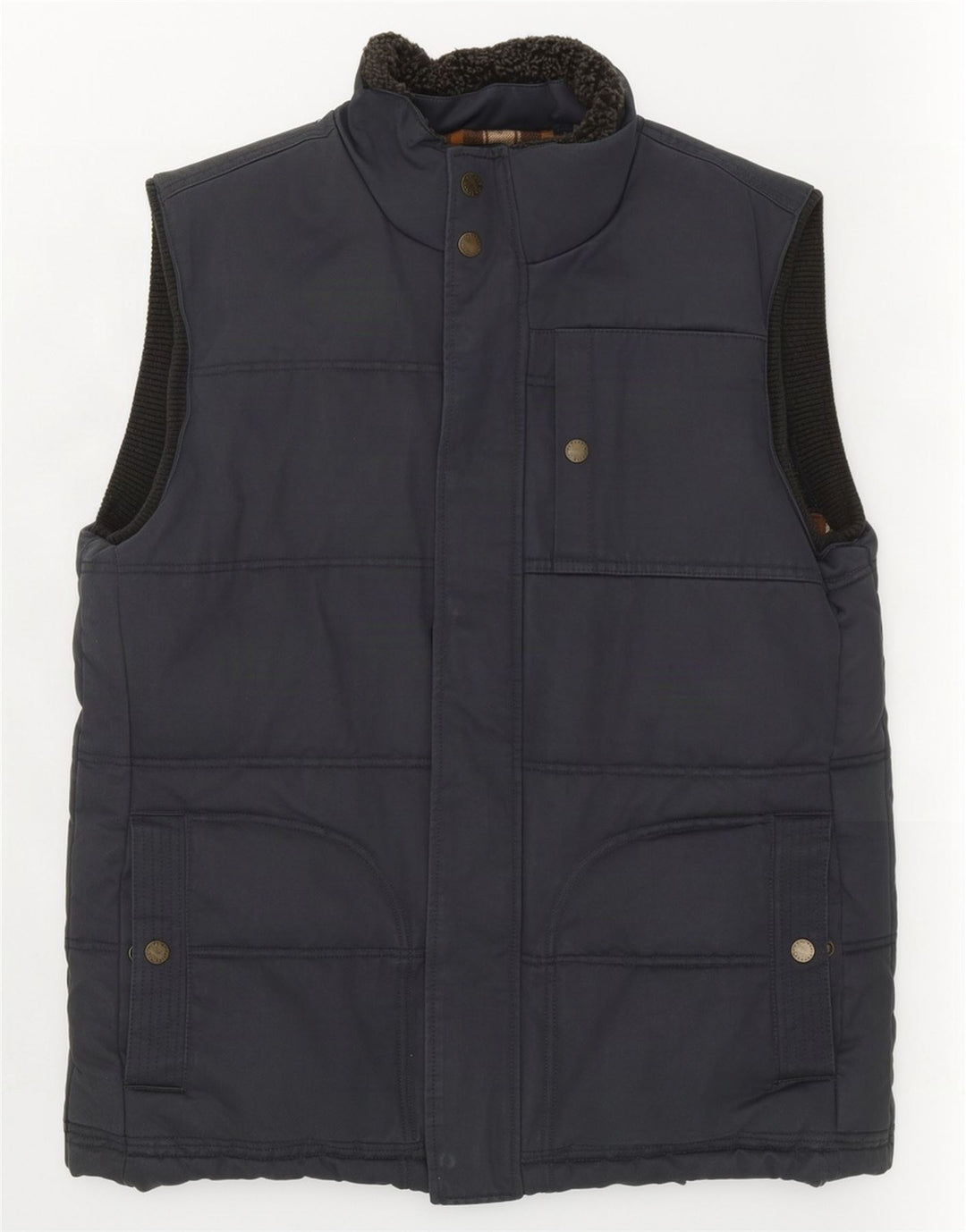 Fat Face Gilet rembourré pour homme UK 38 Bleu marine moyen Coton