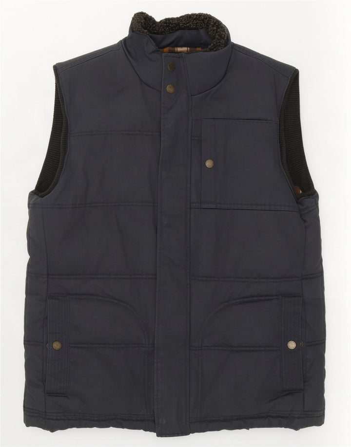 Fat Face Gilet rembourré pour homme UK 38 Bleu marine moyen Coton