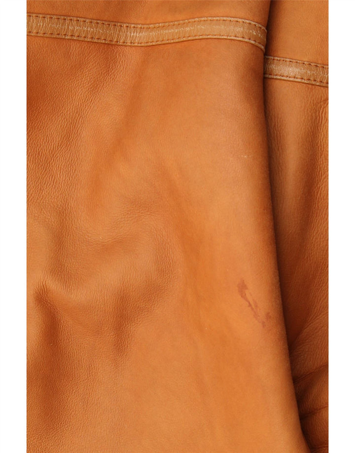 veste en peau de mouton homme vintage UK 36 Petite peau de mouton brune
