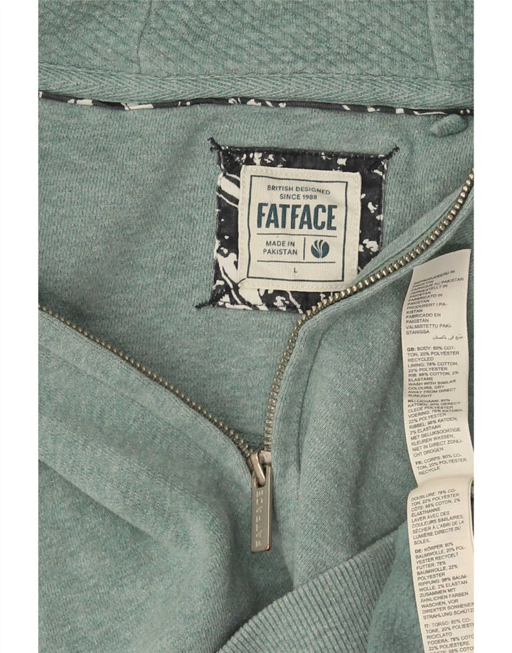 Fat Face Pull à capuche zippé pour homme en coton bleu Taille L