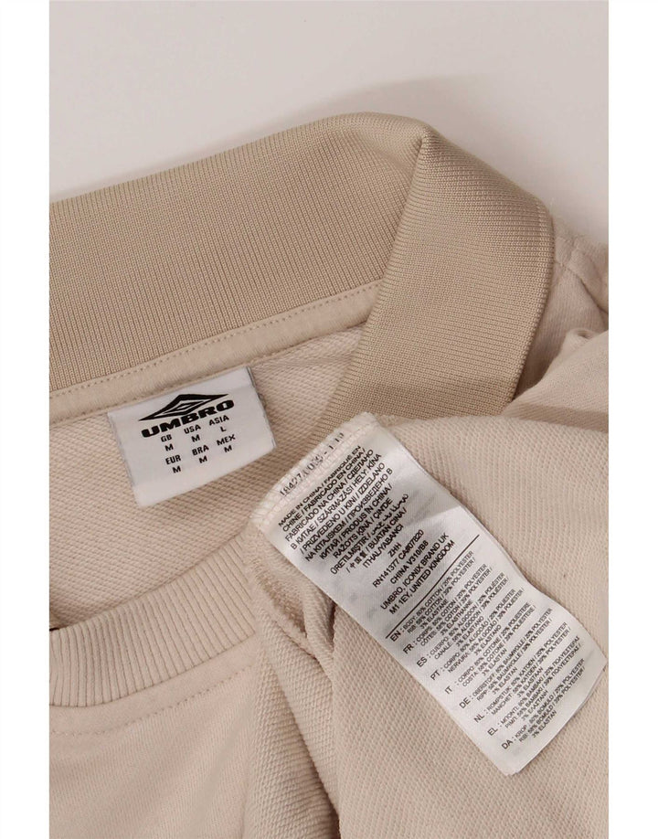 Umbro Sweat-Shirt à Col Polo Homme Beige Moyen Colourblock Cotton