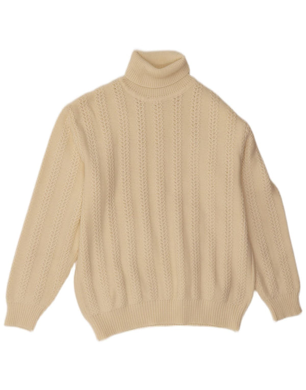 vintage Mens Roll Neck Jumper Pull Grand Blanc