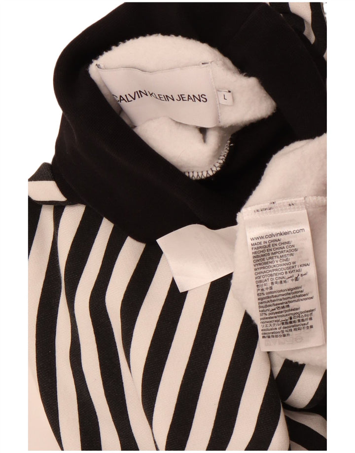 CALVIN KLEIN JEANS Sweat-shirt surdimensionné pour femme UK 14 Large Noir