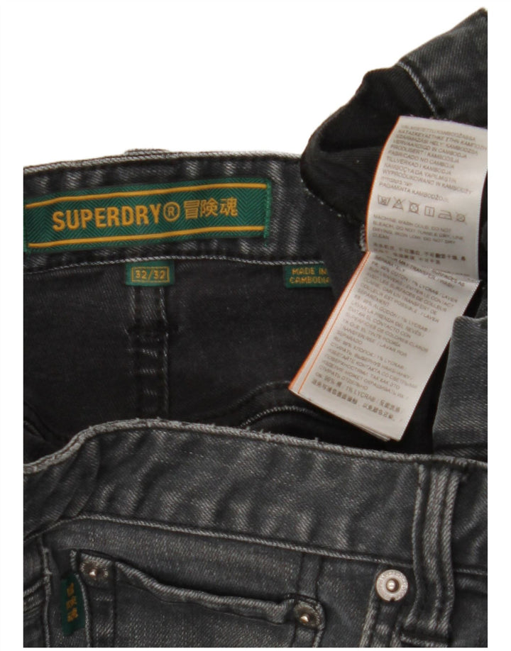 SUPERDRY Jean Slim Homme W32 L32 Gris Coton