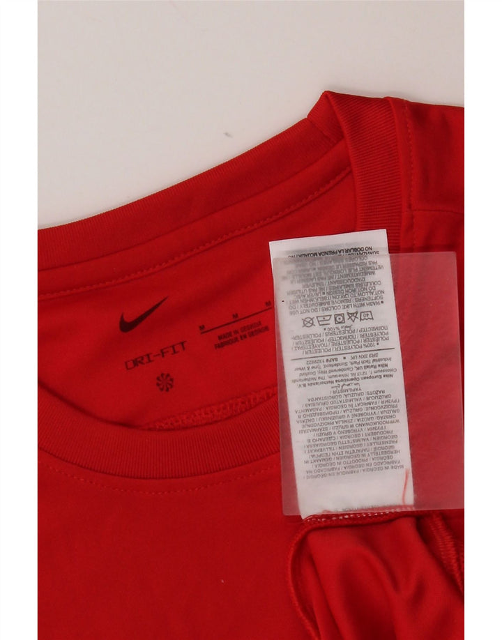 Nike Haut Dri Fit à manches longues pour homme Rouge moyen Polyester