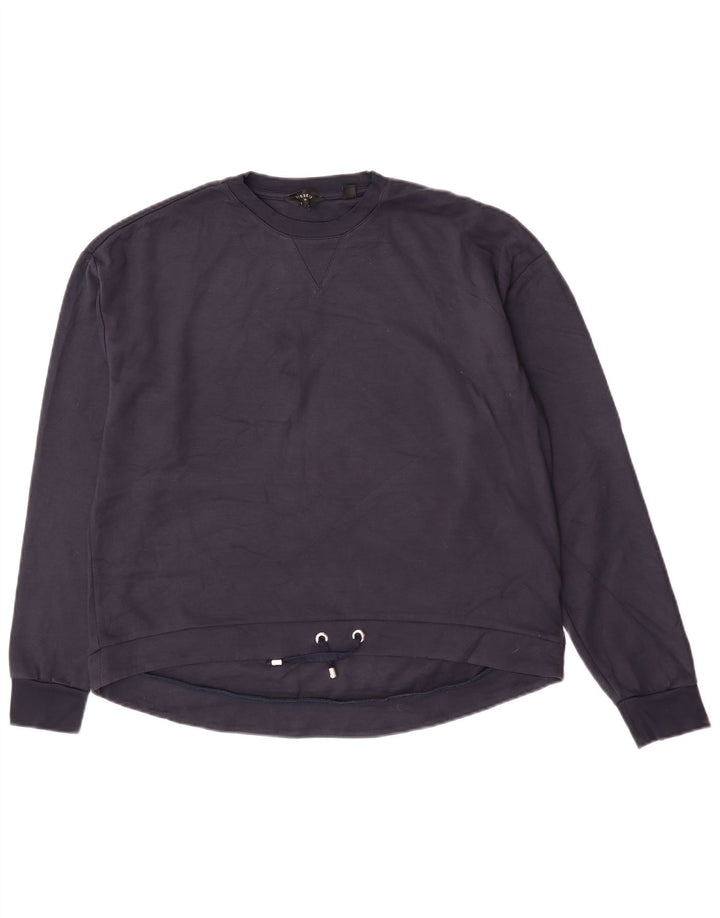 Ted Baker Sweat-shirt pour femme Taille 4 Large Bleu marine Viscose