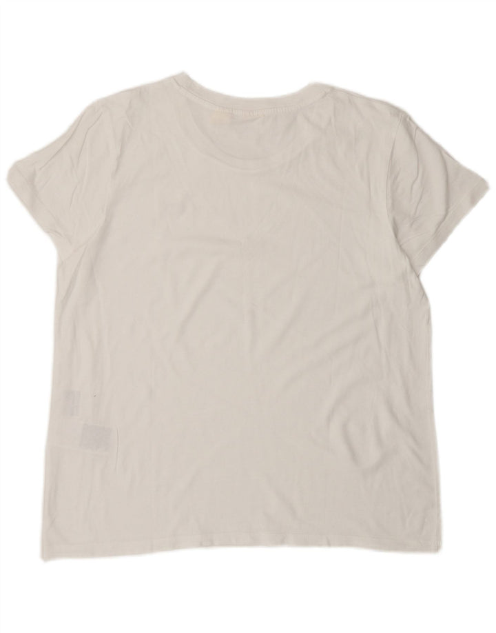 Levi's T-Shirt Femme UK 16 Large Blanc Coton