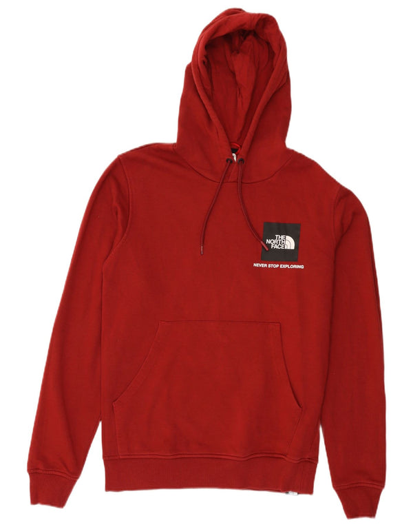 The North Face Pull à capuche graphique pour homme Petit coton bordeaux