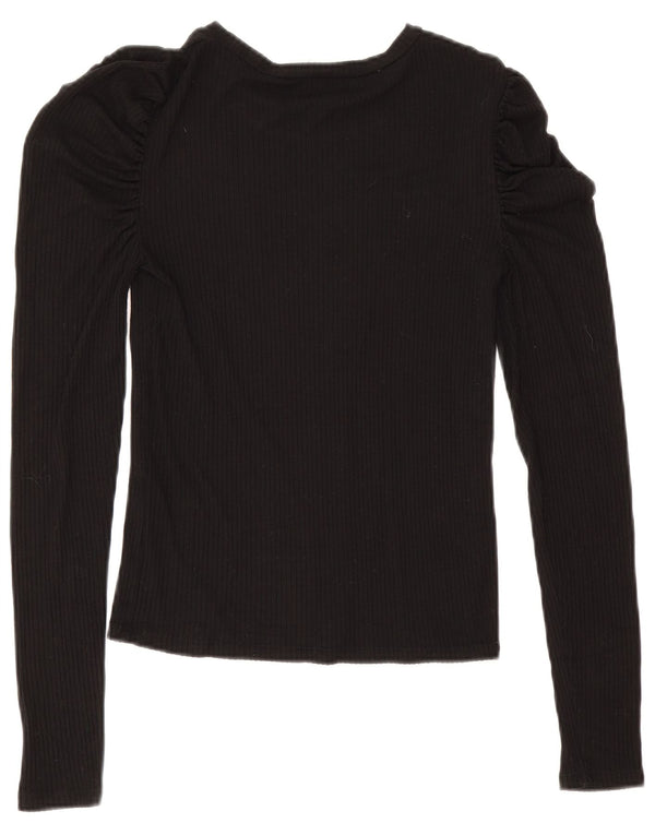 Zara Chemisier à manches longues pour femme UK 12 Noir moyen
