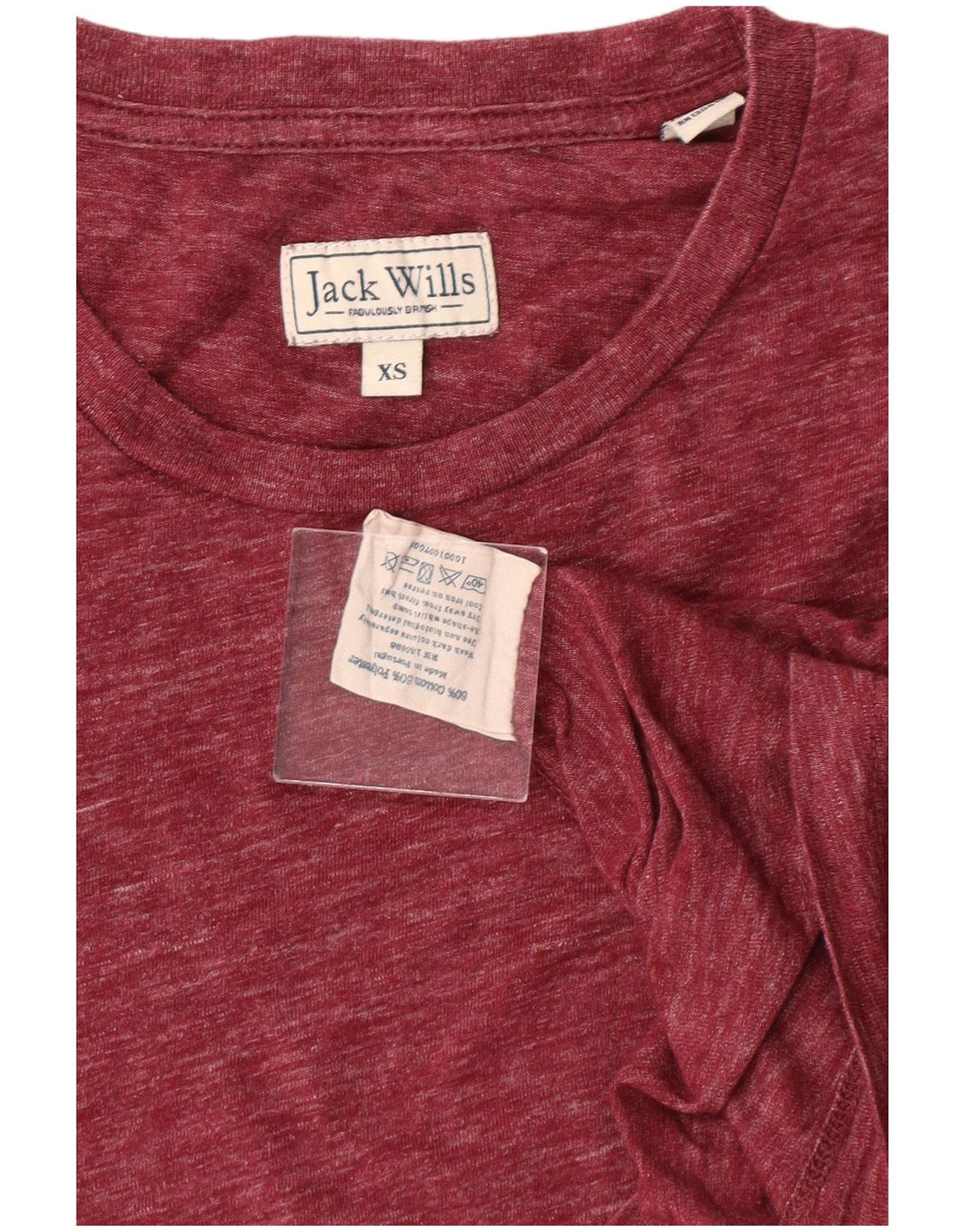 JACK WILLS T-Shirt Homme XS Coton Bordeaux