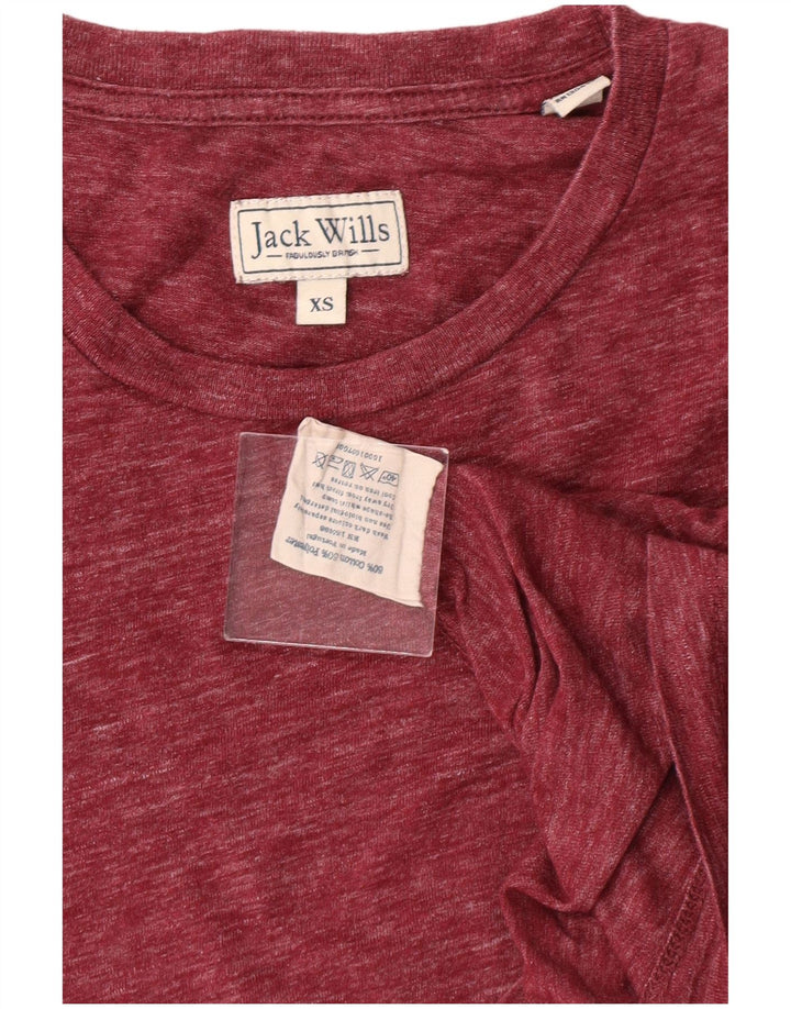 JACK WILLS T-Shirt Homme XS Coton Bordeaux