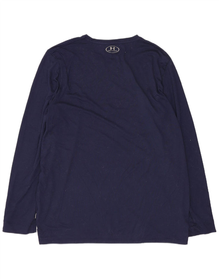UNDER ARMOUR Haut Homme Manches Longues Large Bleu Marine Polyester