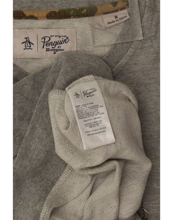 Penguin Sweat-Shirt Homme Gris Moyen Moucheté Coton