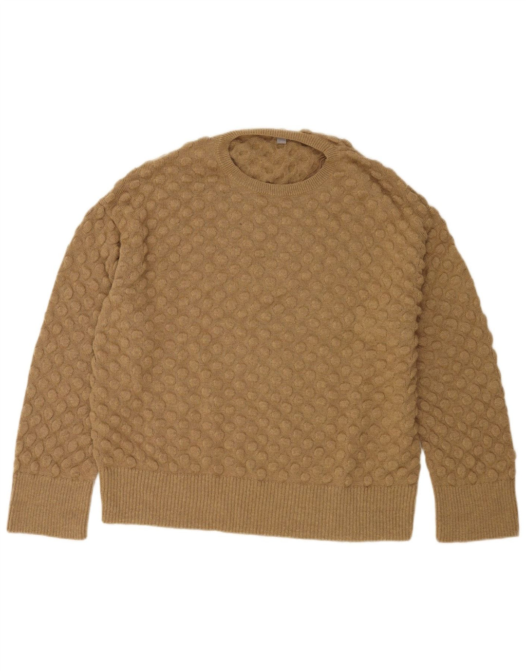Cos Pull Col Rond Homme Laine Beige Moyen