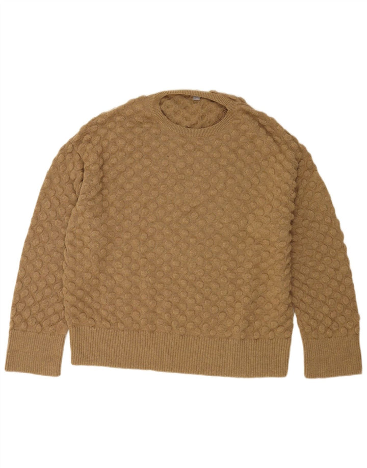 Cos Pull Col Rond Homme Laine Beige Moyen