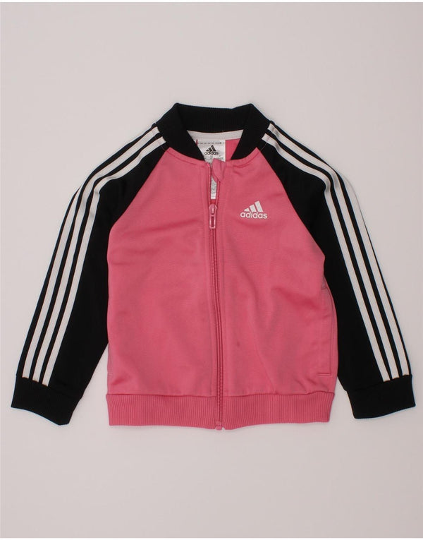 ADIDAS Veste de survêtement pour bébé fille 18-24 mois Rose Colourblock