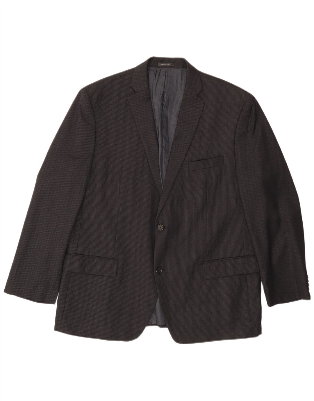 MICHAEL KORS Veste blazer à 2 boutons pour homme UK 46 3XL Laine noire