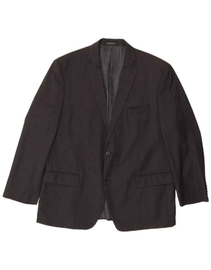 MICHAEL KORS Veste blazer à 2 boutons pour homme UK 46 3XL Laine noire