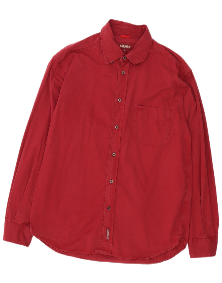 Carrera Chemise Homme Large Bordeaux Coton