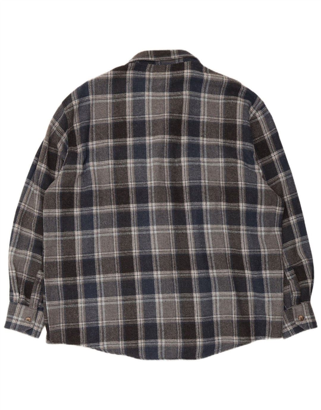 European Project Chemise surchemise pour homme 2XL en laine à carreaux bleu marine