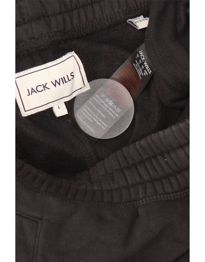 JACK WILLS Short de Sport Homme Grand Coton Noir