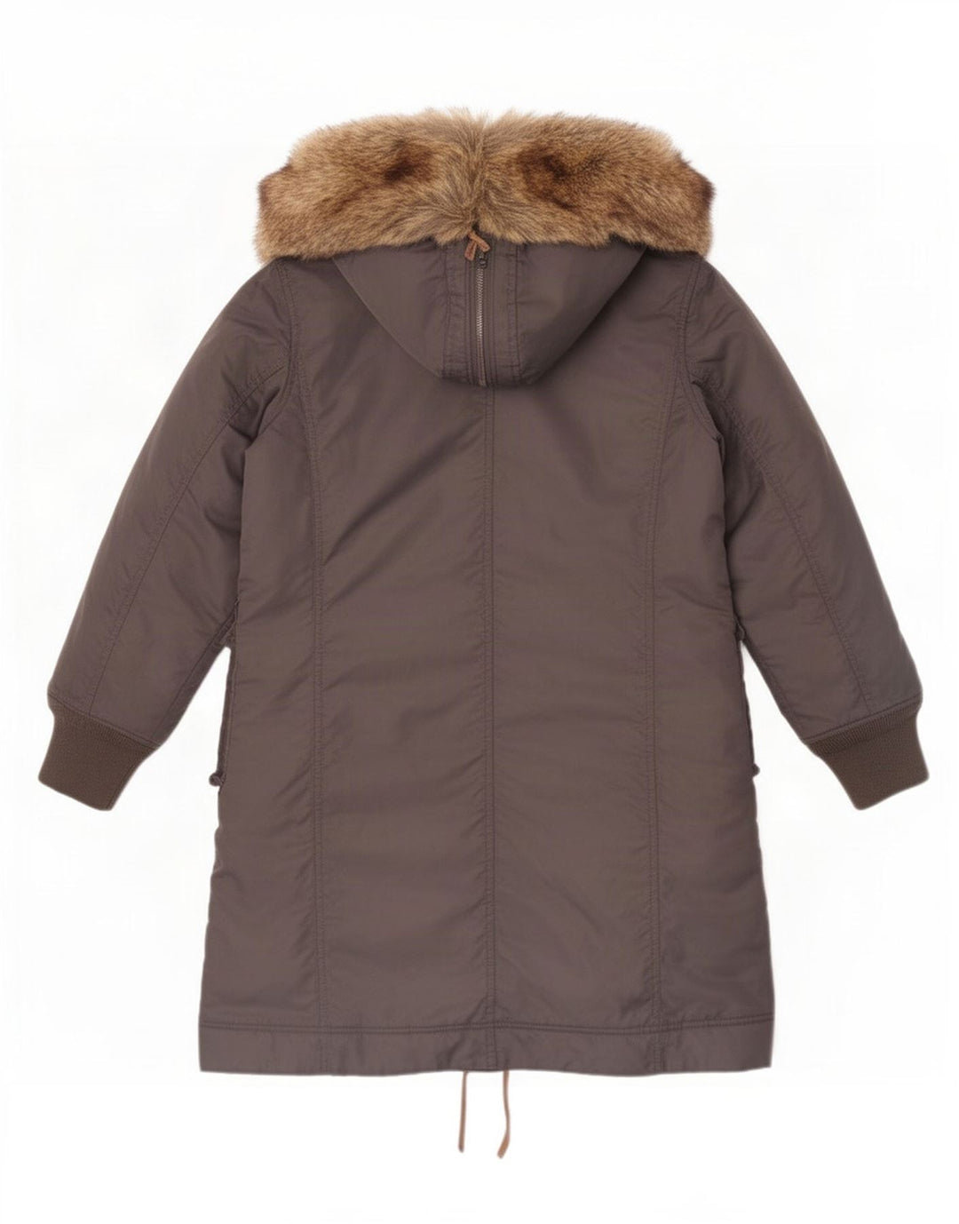 Diesel Manteau rembourré à capuche pour femme UK 44 Nylon gris moyen