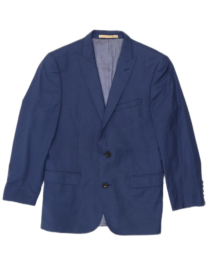 French Connection Veste blazer à 2 boutons et manches 3/4 pour homme UK 36 Small Bleu