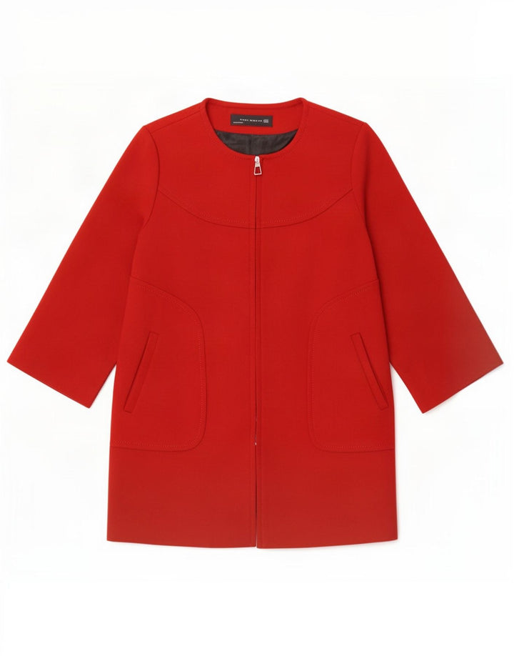 Zara Manteau Femme UK 10 Petit Rouge