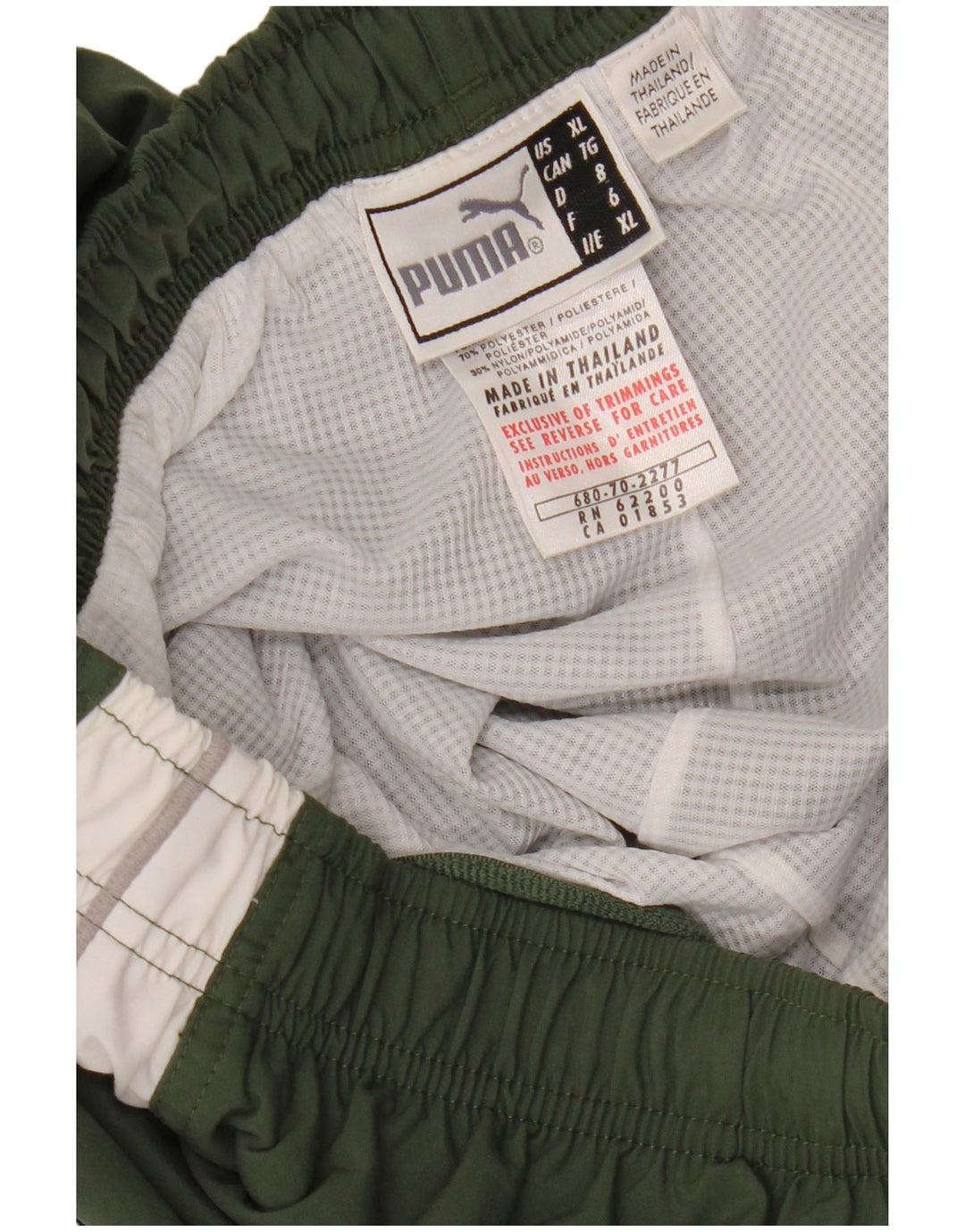 PUMA Pantalon de survêtement pour homme XL Kaki Colourblock Nylon