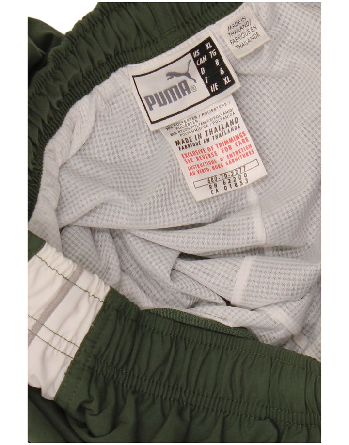 PUMA Pantalon de survêtement pour homme XL Kaki Colourblock Nylon