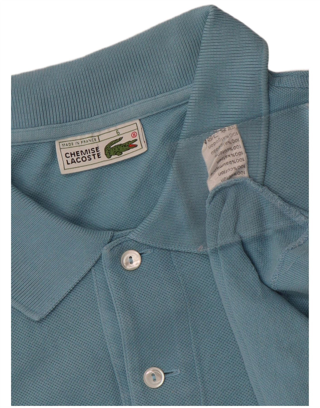 LACOSTE Polo Homme Taille 6 XL Bleu Coton