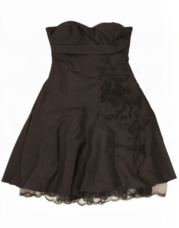 Robe bustier Endora pour femme UK 12 Nylon floral noir moyen