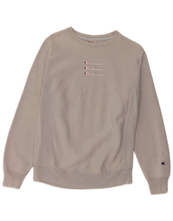Champion Sweat-shirt graphique pour femme UK 10 Small Gris Coton