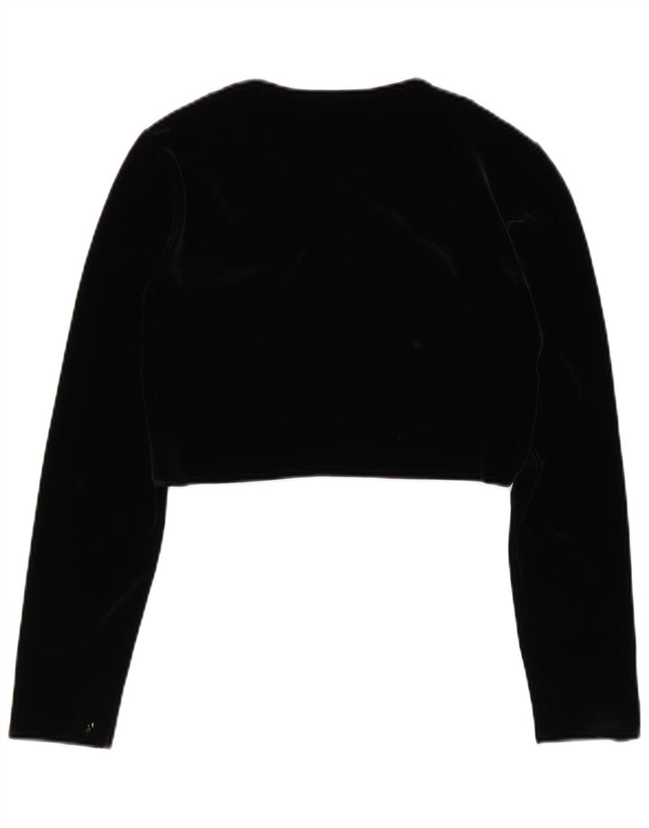 Leonor Veste boléro en velours pour femme UK 12 Medium Noir