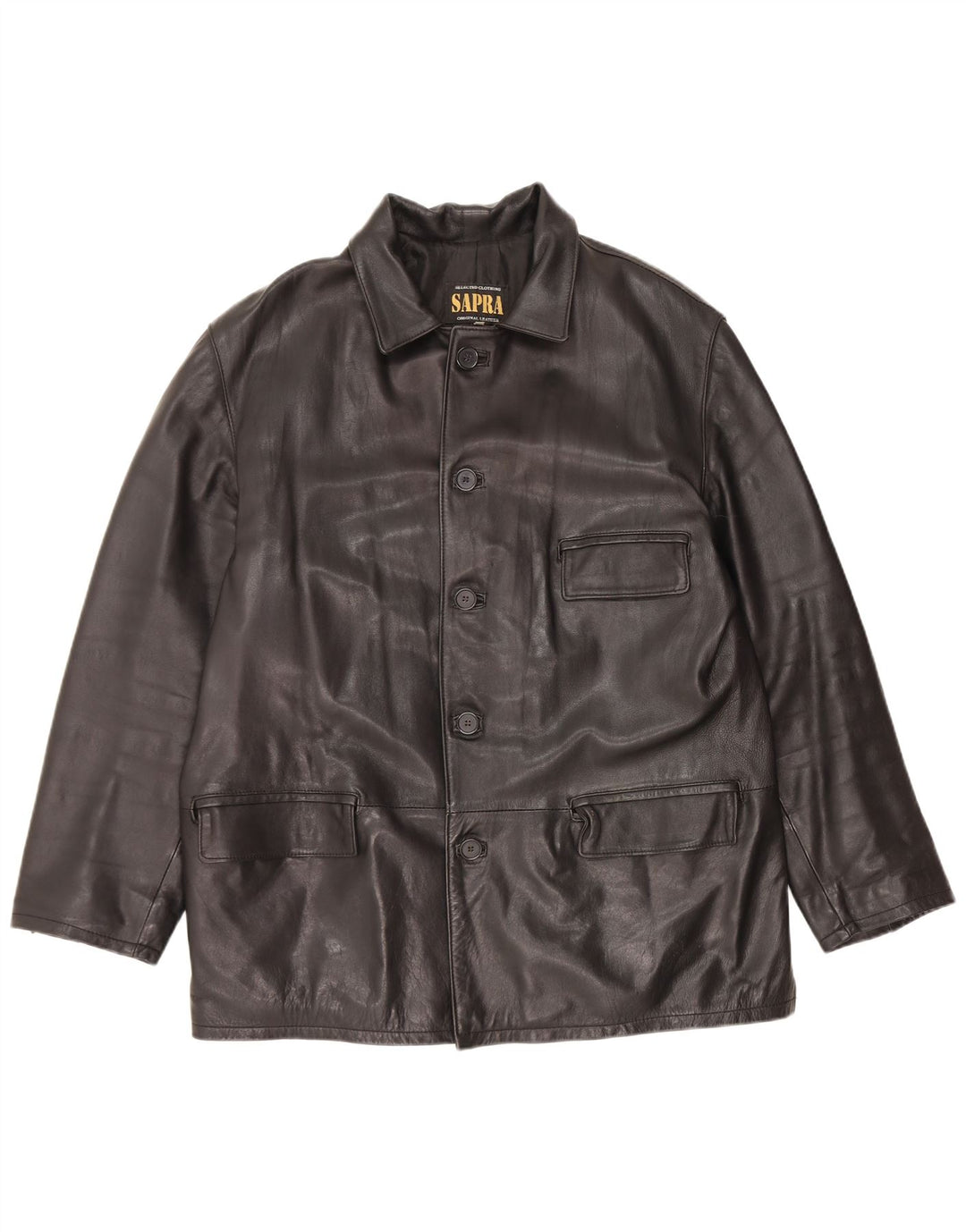 Veste en cuir homme vintage UK 42 XL Cuir noir