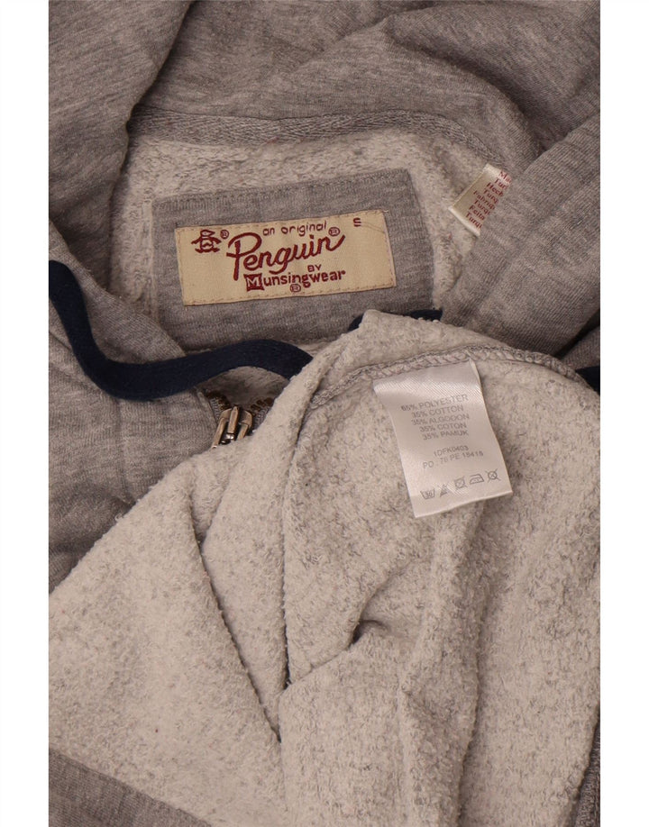 Penguin Pull à capuche zippé pour homme Petit gris Polyester
