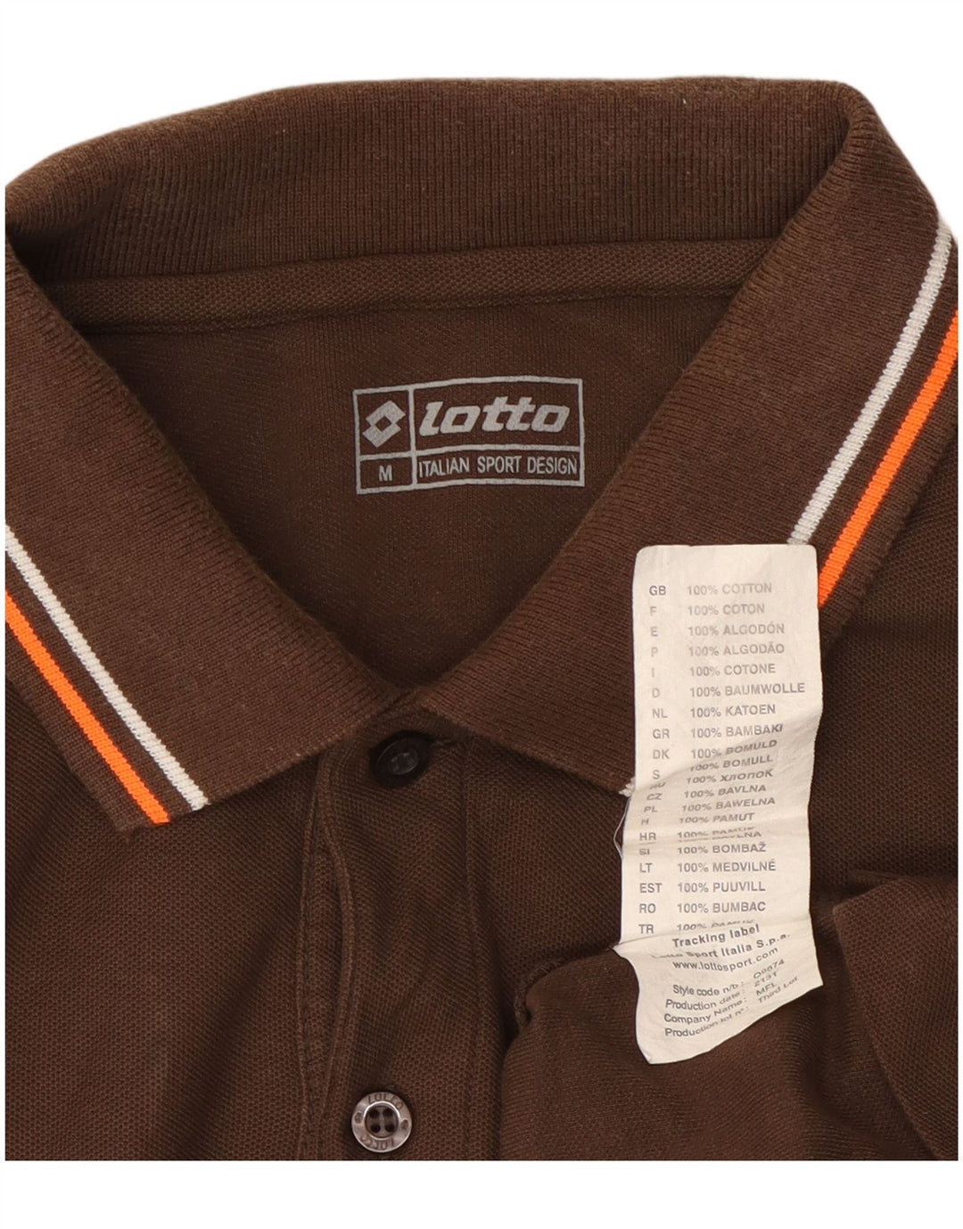 Lotto Polo Homme Marron Moyen