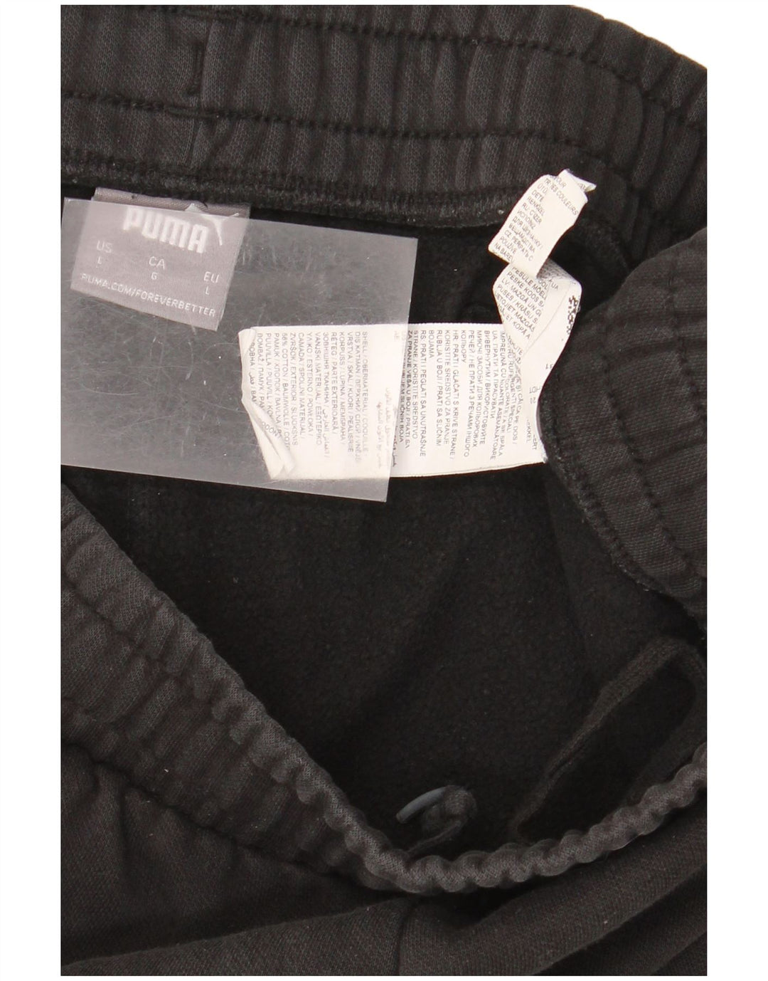 Puma Short de sport pour homme en coton noir Taille L