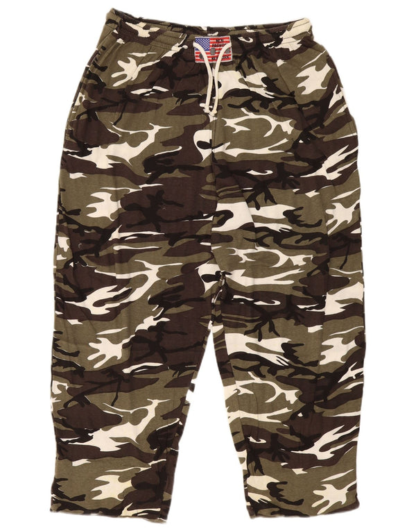 VINTAGE Pantalon de survêtement homme 2XL vert camouflage