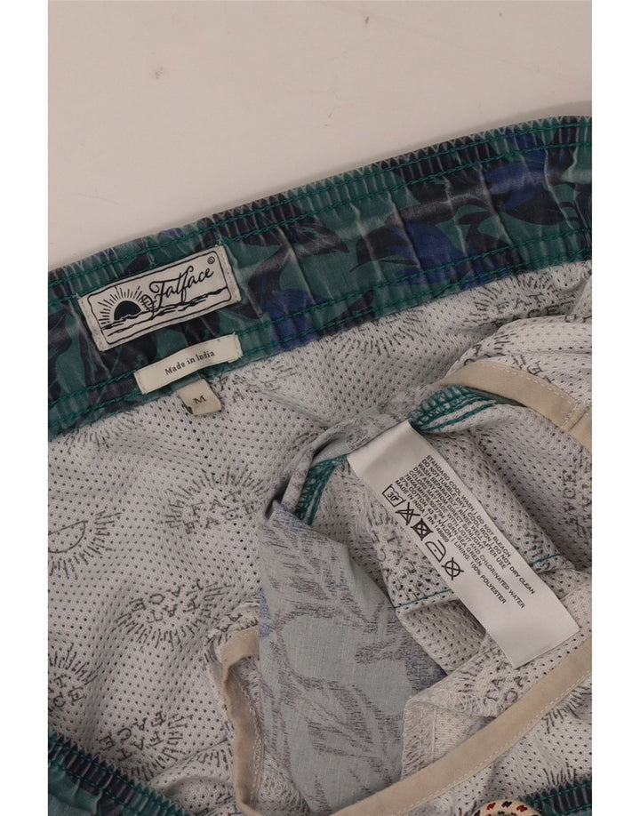 Short de Bain Homme Fat Face Coton Géométrique Vert Moyen