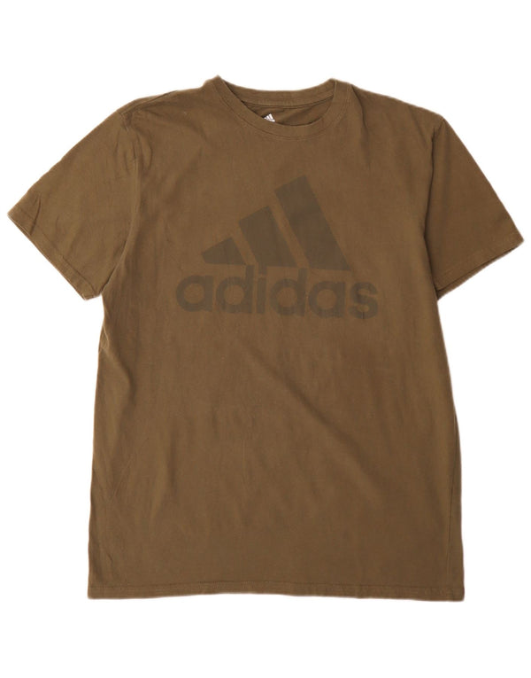 Adidas Mens Golf Graphic T-Shirt Top Large Kaki Coton