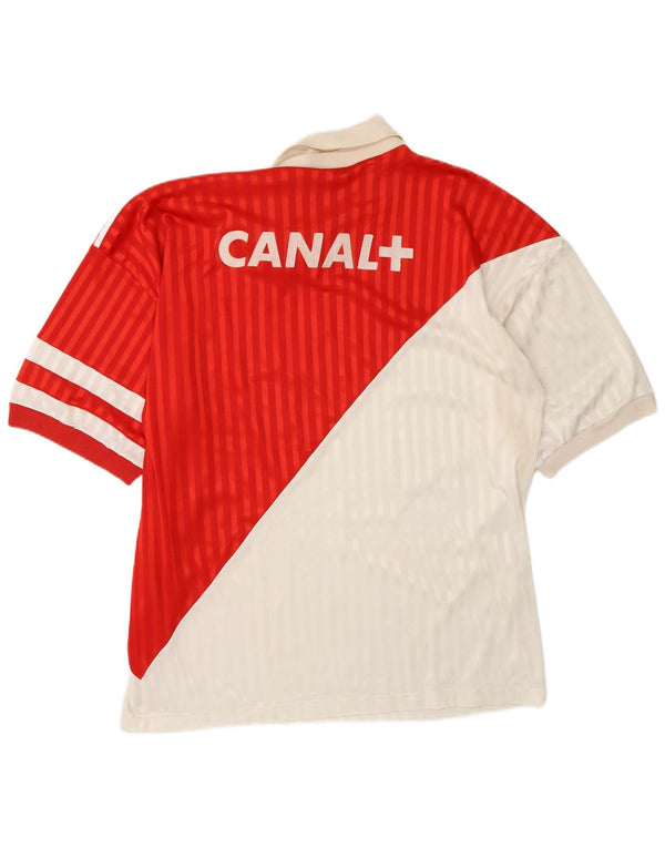 Adidas Hommes Monaco Domicile 1990-1991 Maillot de Football Grand Rouge Sports