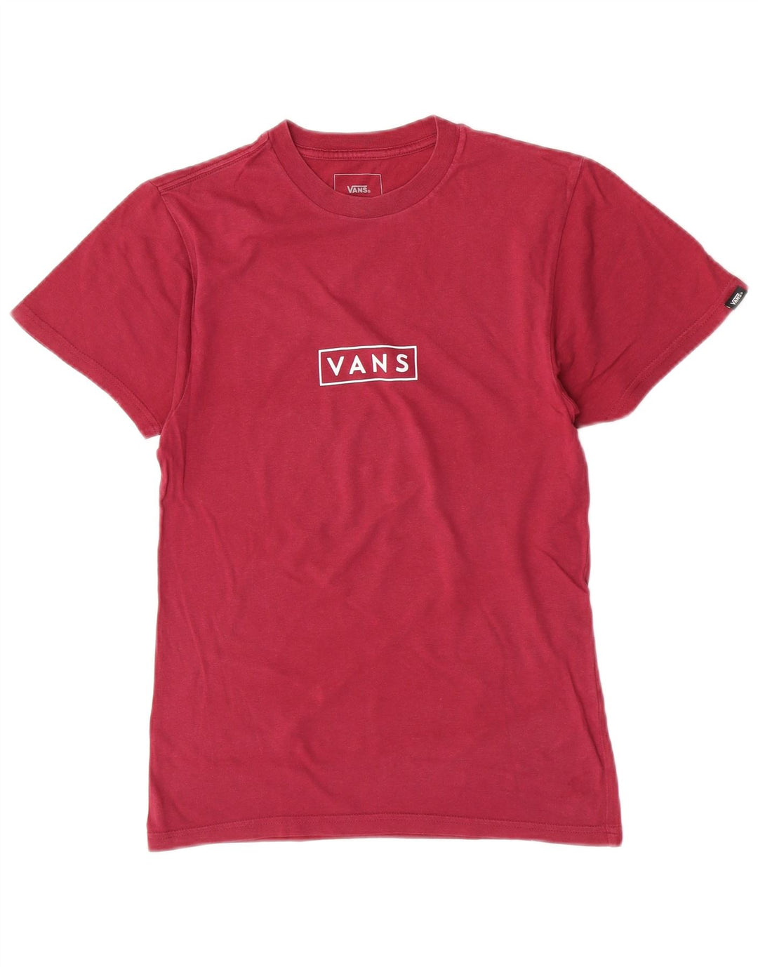 Vans T-shirt coupe personnalisée pour hommes, haut XS en coton rouge